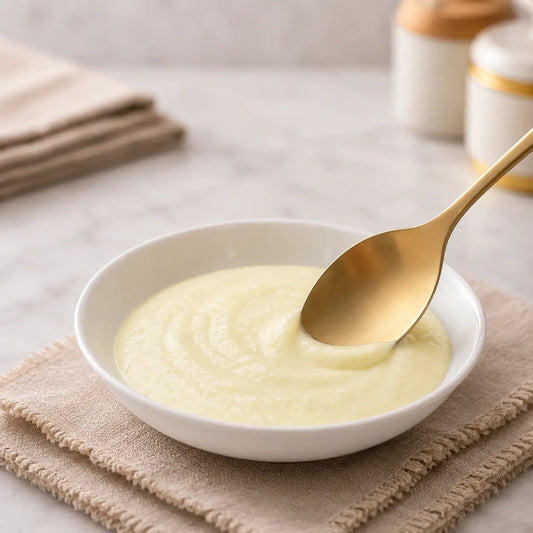 Healthy Lebanese Mediterranean Garlic Paste (Toum-Style)