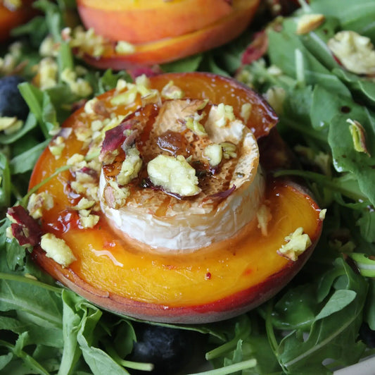 Baked Peach & Brie Salad